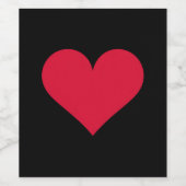 Herz Valentinstag Liebe Herz Weinetikett (Einzelnes Label)