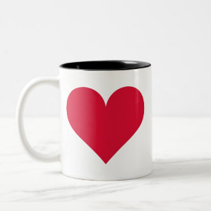 Herz Valentinstag Liebe Herz Zweifarbige Tasse