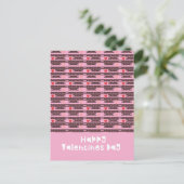 Herz Valentinstag Muster Postkarte (Stehend Vorderseite)