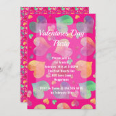 Herz-Valentinstag-Party Einladung (Vorne/Hinten)
