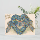 Herz vergessen Sie mich nicht floral. (Stehend Vorderseite)