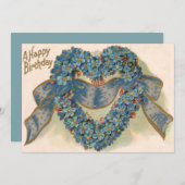 Herz vergessen Sie mich nicht floral. (Vorne/Hinten)