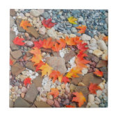Herz verlässt Fliesenkunst Felsen-Garten-Herbst Fliese (Vorderseite)