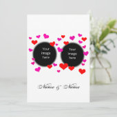 Herz-Verlobung Einladung (Stehend Vorderseite)