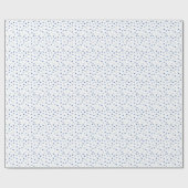 Herz - Verschiedene Blues auf Weiß - Rollen Geschenkpapier (Flach)