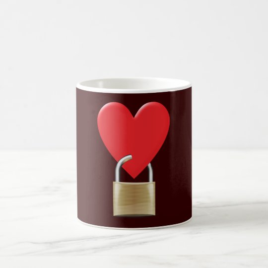 Herz verschlossen Schloss heart closed padlock Kaffeetasse
