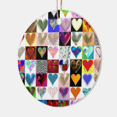 Herz-Verzierung Keramik Ornament (Links)