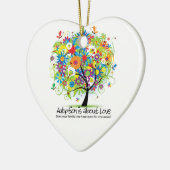 Herz-Verzierung Keramikornament (Links)