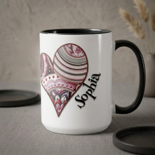 Herz Vintage Mandalas Tasse