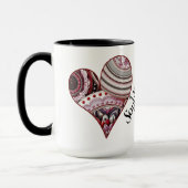Herz Vintage Mandalas Tasse (Links)
