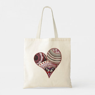 Herz Vintage Mandalas Tragetasche