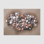 Herz Vintager Nähtasten Fotografisch Seidenpapier (Vorderseite)