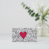 Herz-Visitenkarte Visitenkarte (Stehend Vorderseite)