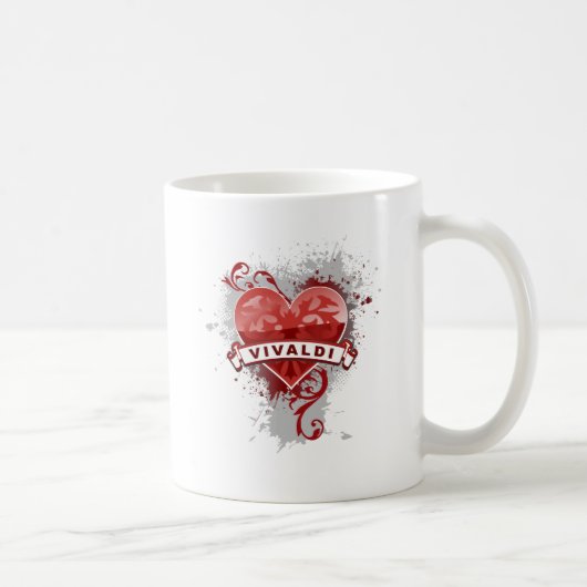Herz Vivaldi Kaffeetasse (Rechts)