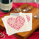 Herz voll Herz Liebe Rot ID733 Serviette<br><div class="desc">Dieses lustige Papier Serviette-Design für den Valentinstag, oder zu jedem romantischen Anlass, zeigt kleine rote Herzen bilden ein großes Herz voll von Herzen und das Wort "Liebe" in modernen sans serif Schriftart. Elfenbeinfarbener Hintergrund ist optional und kann in beliebiger Farbe geändert werden, um Ihre Bedürfnisse Anzug. Suchen Sie ID733 um...</div>