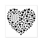 Herz voller Herz-Liebe Schwarz Permastempel (Design)