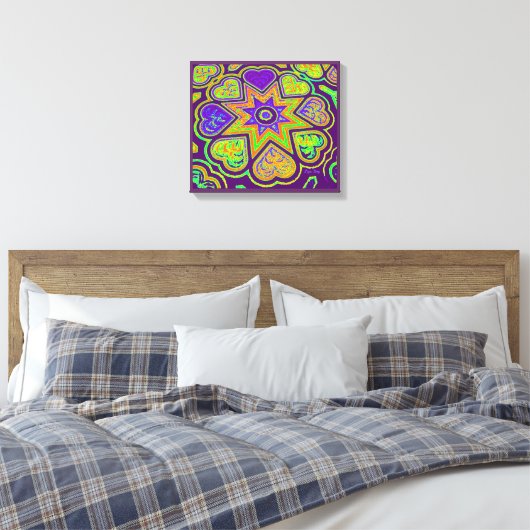 'Herz voller Liebe' Panel Print (Bright) (Printing Leinwanddruck (Insitu (Schlafzimmer))
