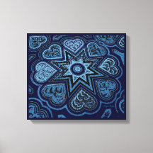 "Herz voller Liebe" Panel Prnt (Rustik) (Blau)