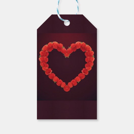 Herz voller Rose Geschenkanhänger (Rückseite)