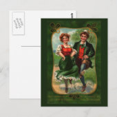 Herz voller Vintager Postkarte (Vorne/Hinten)