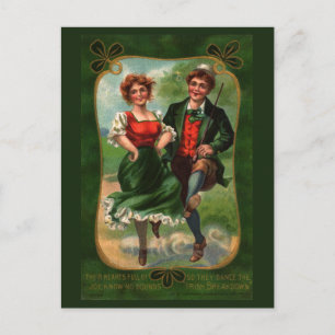 Herz voller Vintager Postkarte