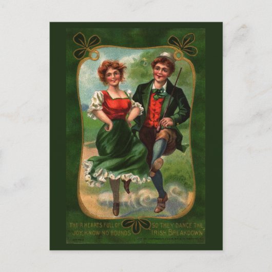Herz voller Vintager Postkarte (Vorderseite)