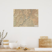 Herz von Canyonlands (Utah) Karte Poster (Küche)