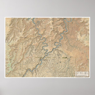Herz von Canyonlands (Utah) Karte Poster