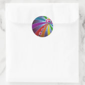 Herz von Farben Runder Aufkleber (Tasche)