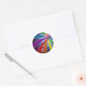Herz von Farben Runder Aufkleber (Umschlag)
