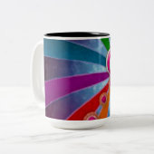 Herz von Farben Zweifarbige Tasse (Vorderseite Links)