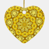 HERZ VON GOLD ~ Herzdekoration Keramikornament (Hinten)