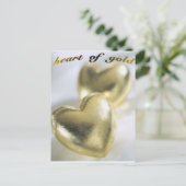 Herz-von-Gold-Postkarte Postkarte (Stehend Vorderseite)