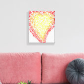 Herz von goldummantelten Canvas Leinwanddruck (Insitu (Wohnzimmer))