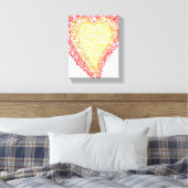 Herz von goldummantelten Canvas Leinwanddruck (Insitu (Schlafzimmer))
