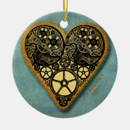 Herz von Gürtel Steampunk Vintag Keramik Ornament