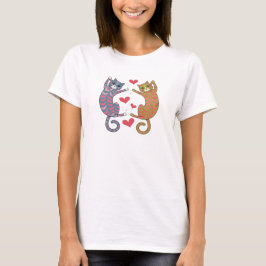 Herz von Katzen T-Shirt