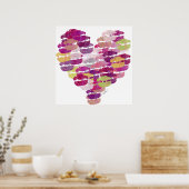 Herz von Kisses Poster (Küche)