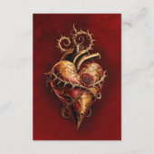 Herz von Leidenschaft, Romantik und Liebe. Begleitkarte (Rückseite)