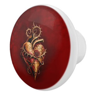 Herz von Leidenschaft, Romantik und Liebe. Keramikknauf