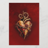 Herz von Leidenschaft, Romantik und Liebe. Menükarte (Rückseite)