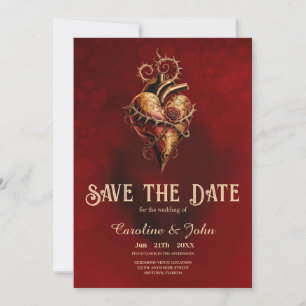 Herz von Leidenschaft, Romantik und Liebe. Save The Date