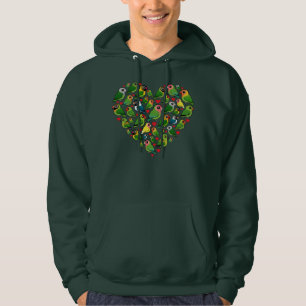 Herz von Lovebirds Hoodie