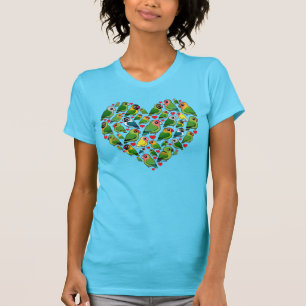Herz von Lovebirds T-Shirt