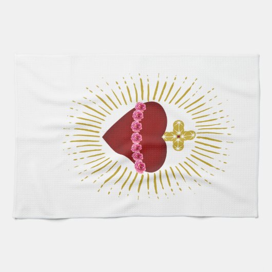 Herz von Maria Geschirrtuch (Horizontal)