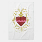 Herz von Maria Geschirrtuch (Vertikal)