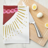 Herz von Maria Geschirrtuch (Viertel Falte)