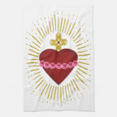 Herz von Maria Geschirrtuch (Vertikal)