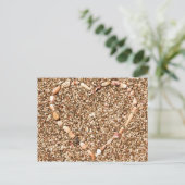 Herz von Muscheln Postkarte (Stehend Vorderseite)
