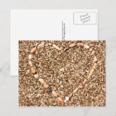 Herz von Muscheln Postkarte (Vorne/Hinten)